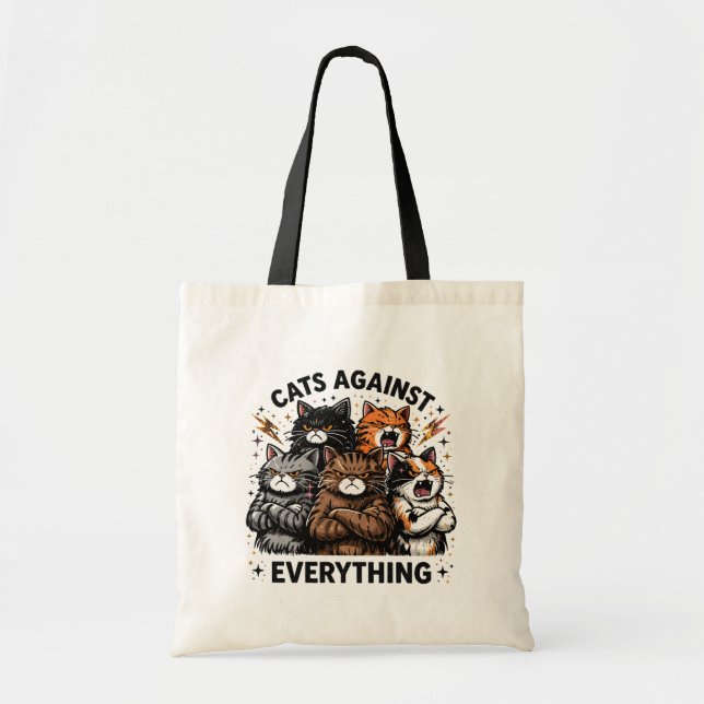 Bolsa Tote Gatos Contra (Frente)