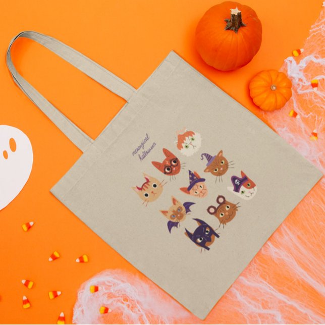 Bolsa Tote Gatos De Halloween Em Figurinos (Criador carregado)