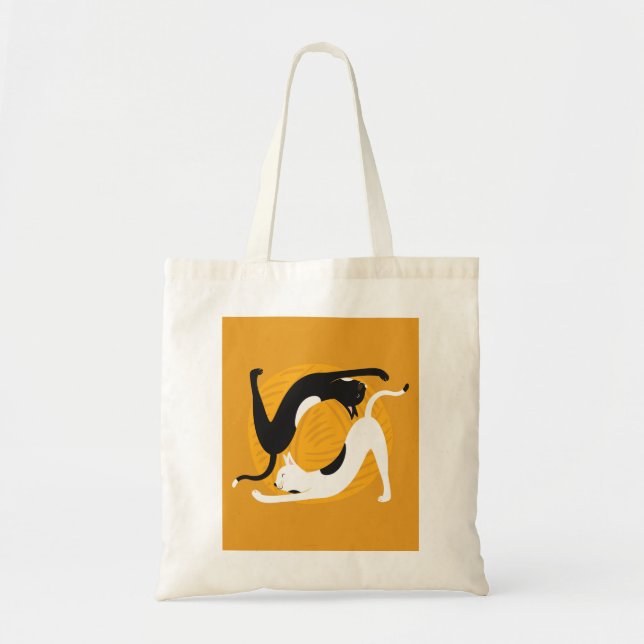 Bolsa Tote Gatos de ioga (Frente)