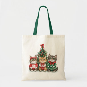 Bolsa Tote Gatos de Natal bonitos