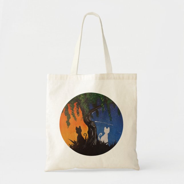 Bolsa Tote Gatos Dia/Noite (Frente)