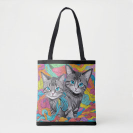 Bolsa Tote Gatos e Lã