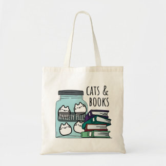 Bolsa Tote Gatos e Livros