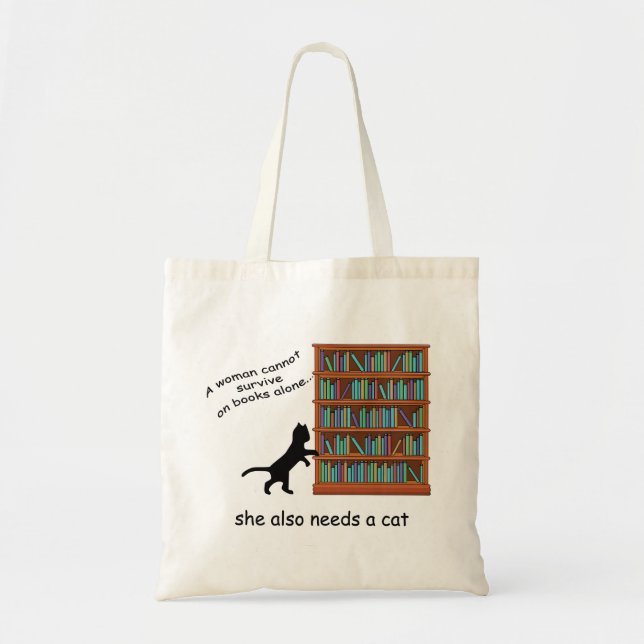 Bolsa Tote Gatos e Livros (Frente)