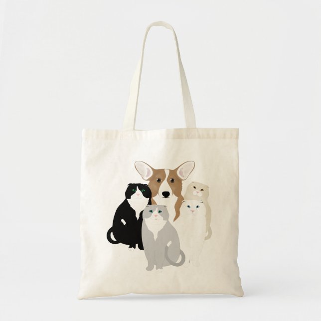 Bolsa Tote Gatos e Saco de Cães (Frente)