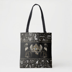 Bolsa Tote Gatos Egípcios e Olhos de Hódromo