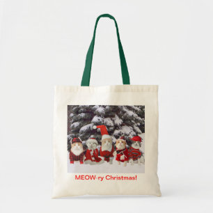 Bolsa Tote Gatos engraçados do Natal