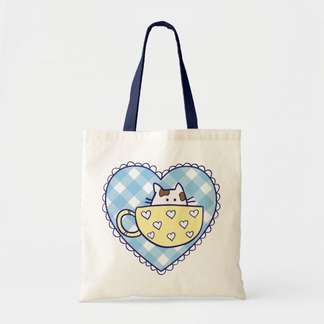 Bolsa Tote Gatos engraçados no saco dos copos (Frente)