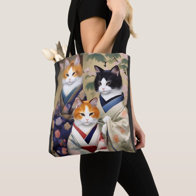 Bolsa Tote Gatos Geisha (Close Up)