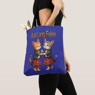Bolsa Tote Gatos Laranjas Felinos de Auld Lang Syne Dançando 