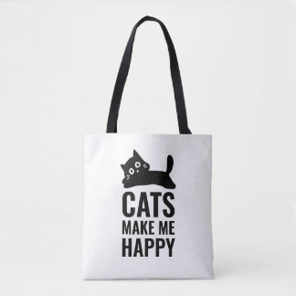 Bolsa Tote Gatos me fazem feliz
