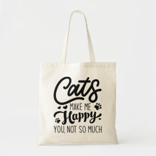 Bolsa Tote Gatos Me Fazem Feliz Você Não