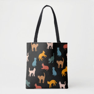 Bolsa Tote Gatos no preto