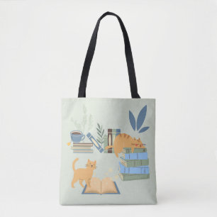 Bolsa Tote Gatos nos Livros
