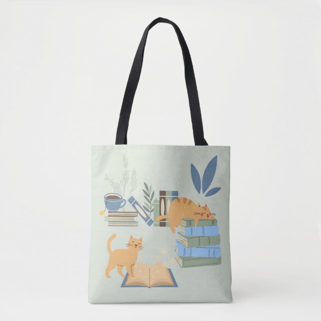 Bolsa Tote Gatos nos Livros (Frente)