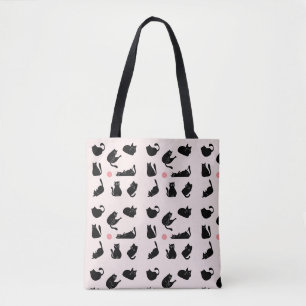 Bolsa Tote Gatos Pretos Bobos
