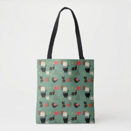 Bolsa Tote Gatos Pretos de Natal