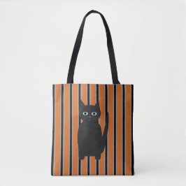 Bolsa Tote Gatos Pretos do Halloween, Rico e divertidos