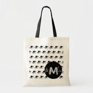 Bolsa Tote Gatos Pretos Preto e Branco Nome Livros da Bibliot