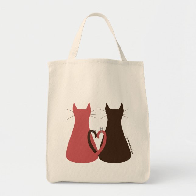 Bolsa Tote Gatos que Wedding o saco (Frente)