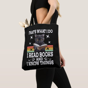 Bolsa Tote Gatos Retro Livros O Leitor Halloween Lendo Presen
