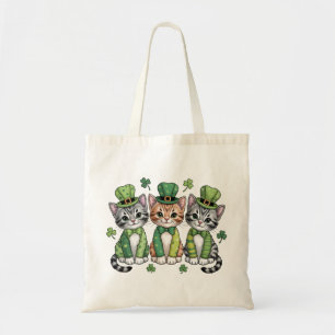 Bolsa Tote Gatos Sortudos do Dia de São Patrício-47474