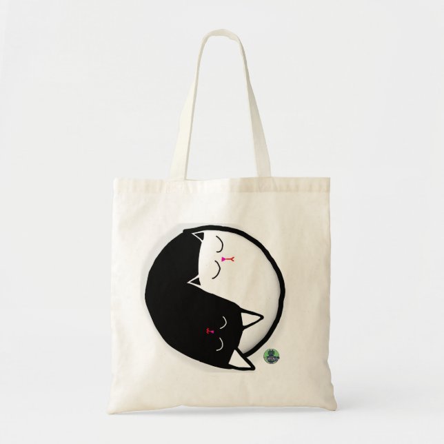 Bolsa Tote Gatos Yin & Yang (Frente)