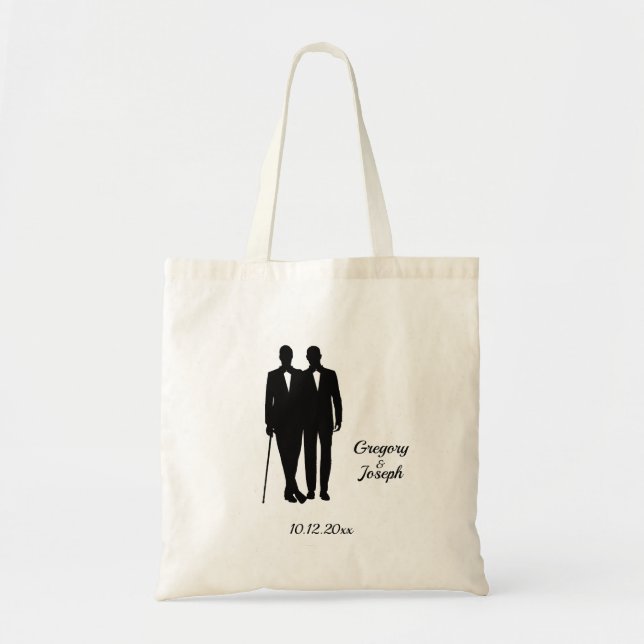 Bolsa Tote Gay com Nomes e Data (Frente)