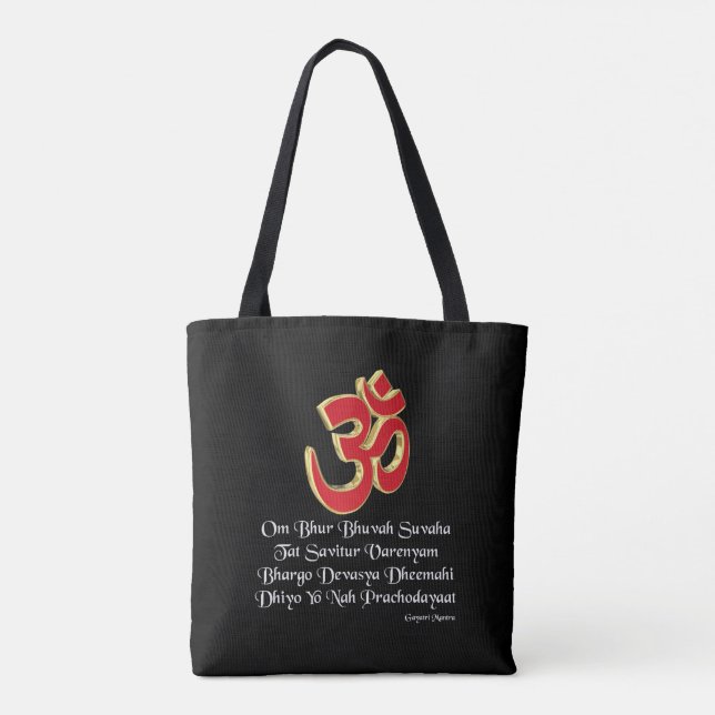 Bolsa Tote Gayatri mantra (Verso)