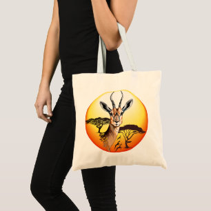 Bolsa Tote Gazelle African Antelope Wild Animal