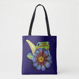 Bolsa Tote Gecko com Flor Zinnia