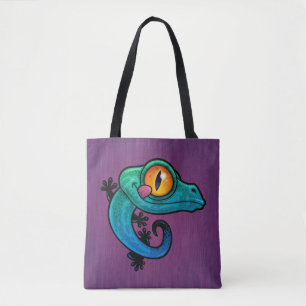 Bolsa Tote Gecko de Cartoons Coloridos Bonitos