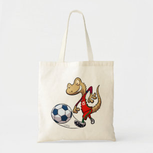 Bolsa Tote Geco feliz da estrela de futebol que retrocede