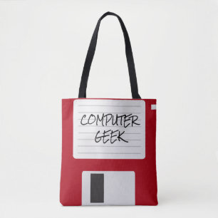 Bolsa Tote Geek retro engraçado do computador