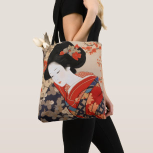Bolsa Tote Geisha Ukiyo-e Arte Japonesa