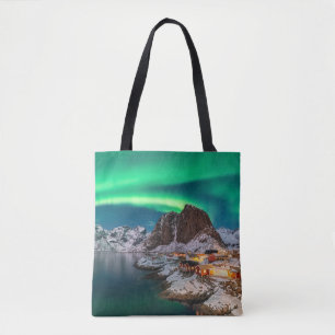 Bolsa Tote Gelo e neve Luzes Nortes, Noruega