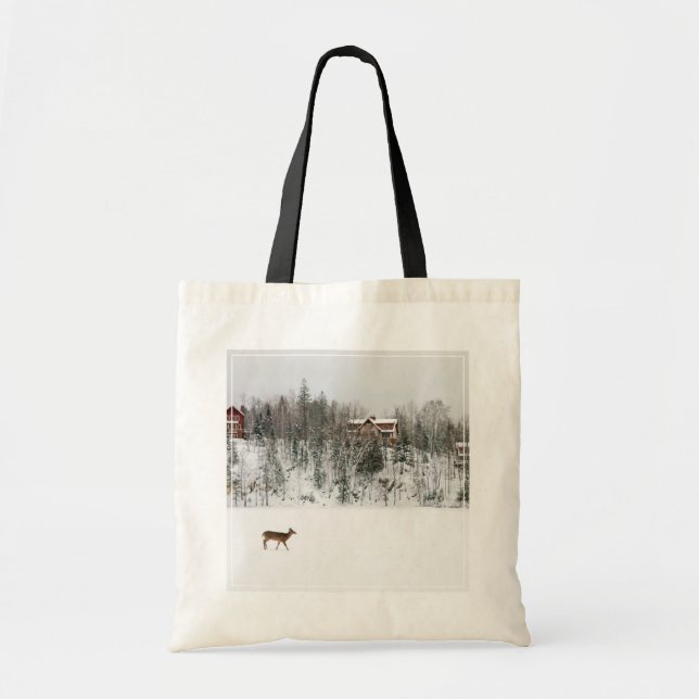 Bolsa Tote Gelo e neve | Veado em Snow Quebec, Canadá (Frente)