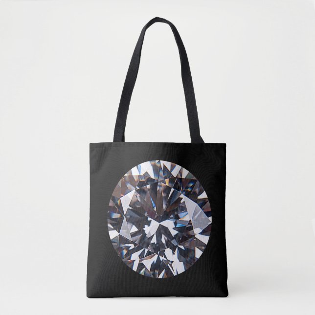 Bolsa Tote Gem de Diamante Elegante Facultada (Frente)