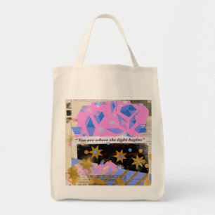 Bolsa Tote Gema de Luz - Série Pink & Gold Spark