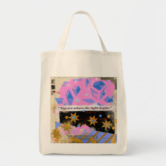 Bolsa Tote Gema de Luz - Série Pink & Gold Spark