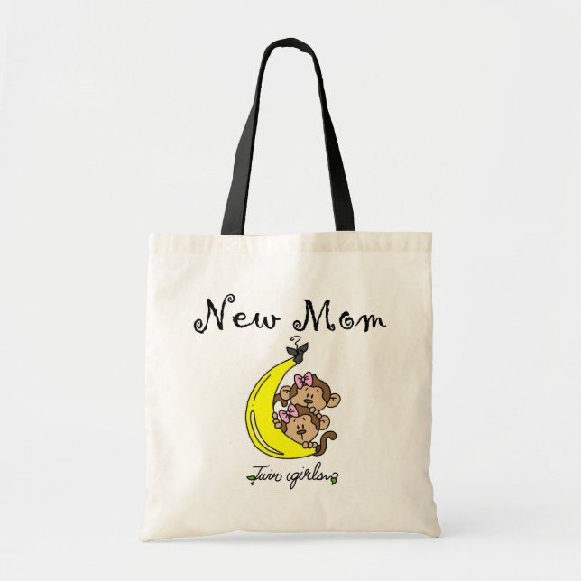 Bolsa Tote Gêmeas Novas T-shirts e presentes (Frente)