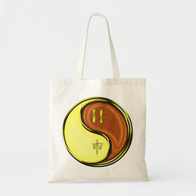 Bolsa Tote Gêmeos & Macaco de Madeira (Frente)