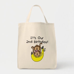Bolsa Tote Gêmeos, Macaco, segundo aniversário