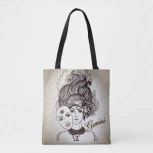 Bolsa Tote Gemini mascarada Lady Zodiac