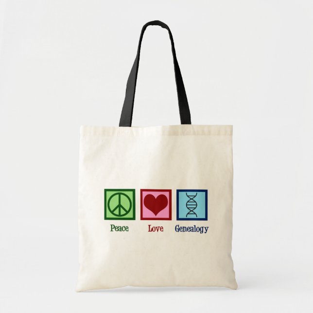 Bolsa Tote Genealogia do Amor pela Paz Genealogia Cuta (Frente)