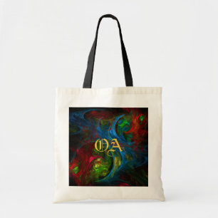 Bolsa Tote Gênesis Blue Abstrato Art Monograma Bag