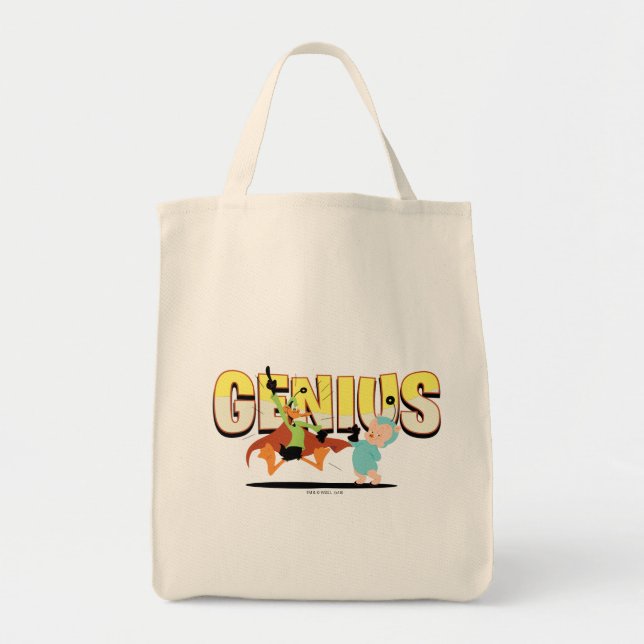 Bolsa Tote "Genius" Duck Dodgers & Eager, Young Space Cadet (Frente)