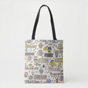 Bolsa Tote Genres de Filme. Programas de TV, série Engraçad