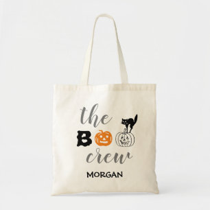 Bolsa Tote Gente de boo, abóbora de gato preto personalizado