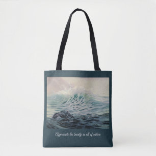 Bolsa Tote Gentil Wave Aprecia A Carteira Natureza Cruzada